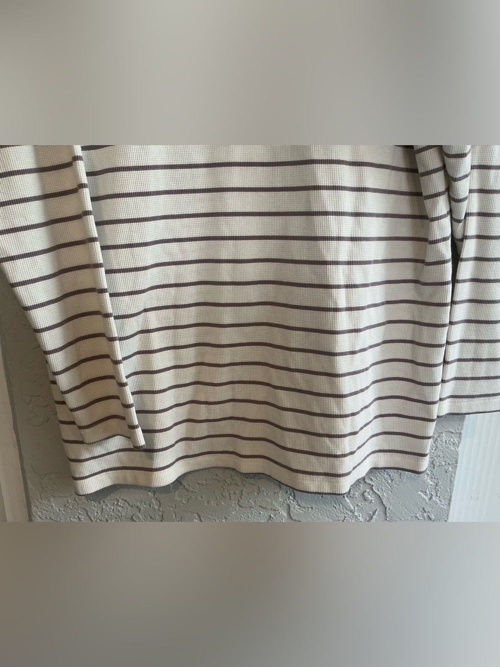 Max & Mia Casual Cream Striped Hoodie Sweater - Picture 5 of 6